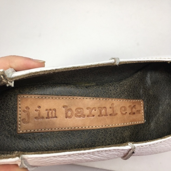 Jim Barnier Shoes Flats Skimmers White Leather 7.5 - Picture 5 of 12